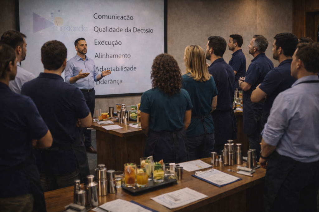 Debriefing corporativo na Drinklandia Experience
